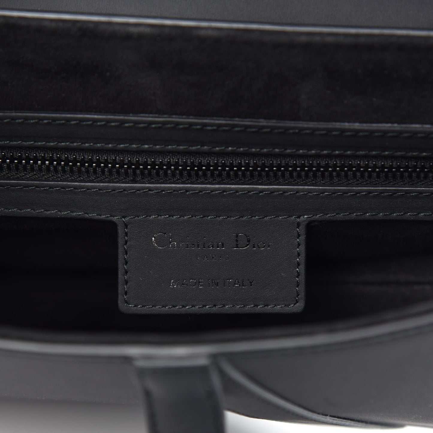 Ultra Matte Calfskin Saddle Bag Black