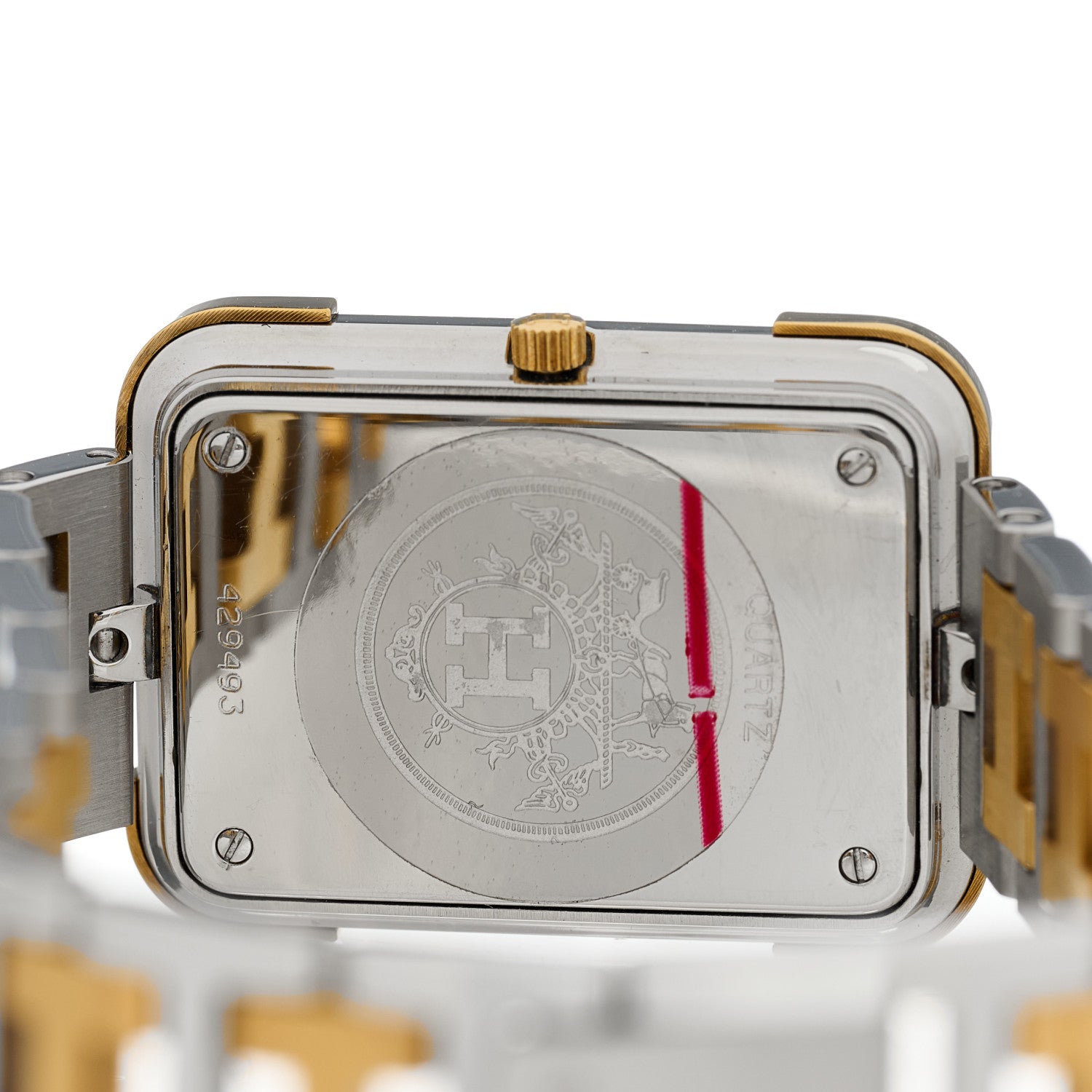 Hermes Stainless Steel 24mm Rectangle Croisiere Quartz Watch White 4 of 4