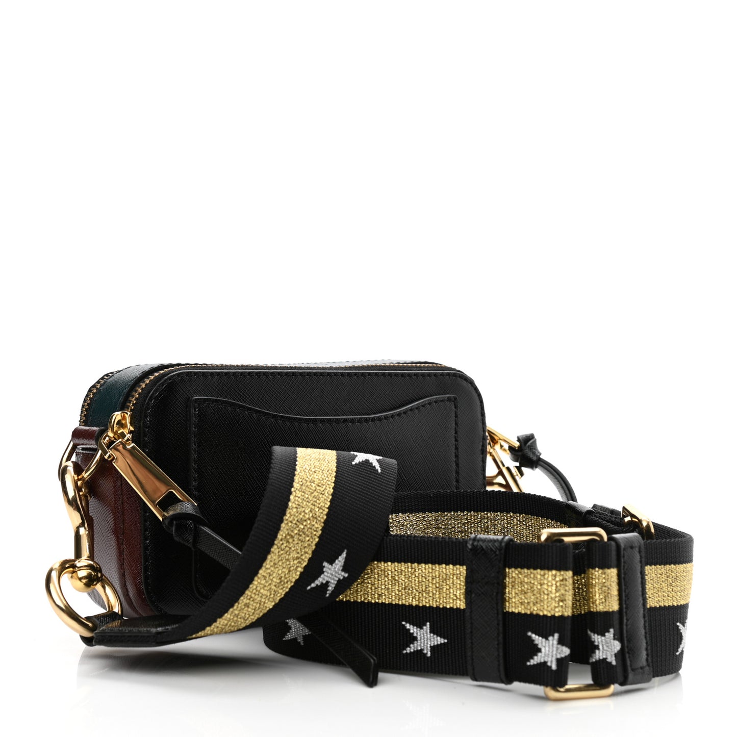 Saffiano Small Snapshot Camera Bag Black Multi