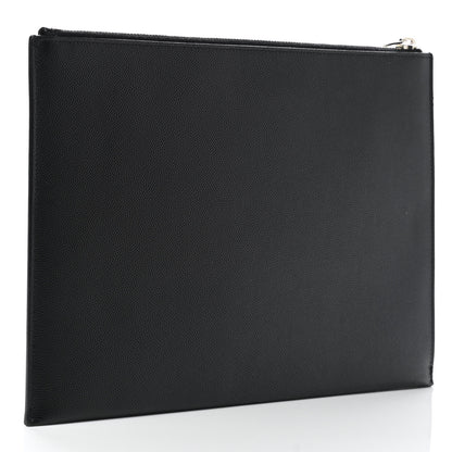 Saint Laurent Grain De Poudre Zipped Tablet Holder Black 3 of 7