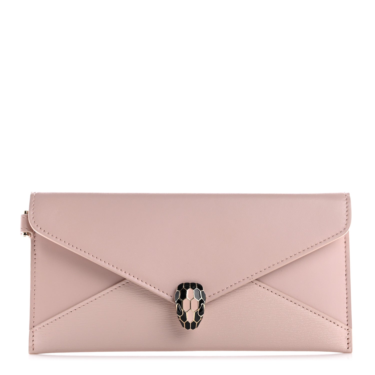 Bulgari Calfskin Serpenti Forever Wristlet Wallet Crystal Rose 1 of 9