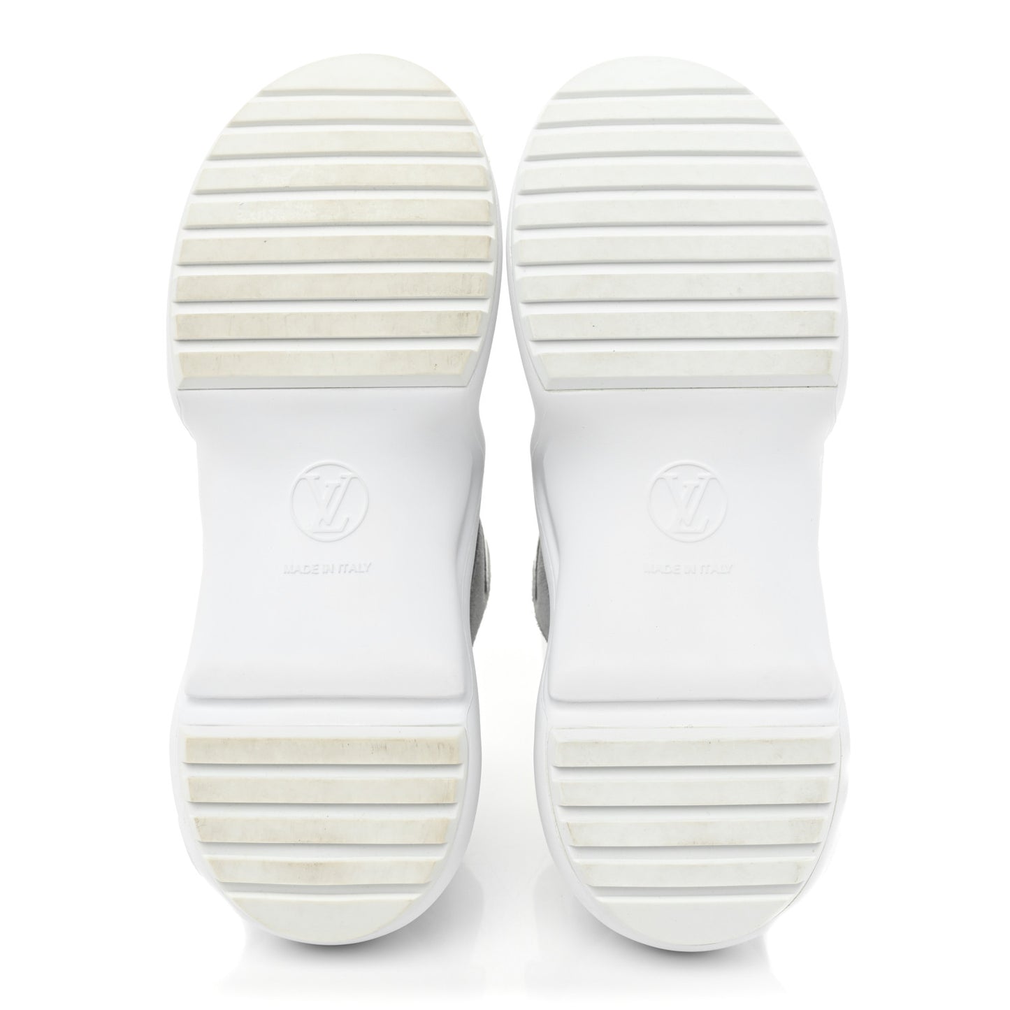 Metallic Calfskin Technical Nylon LV Archlight Sneakers 36 White Silver