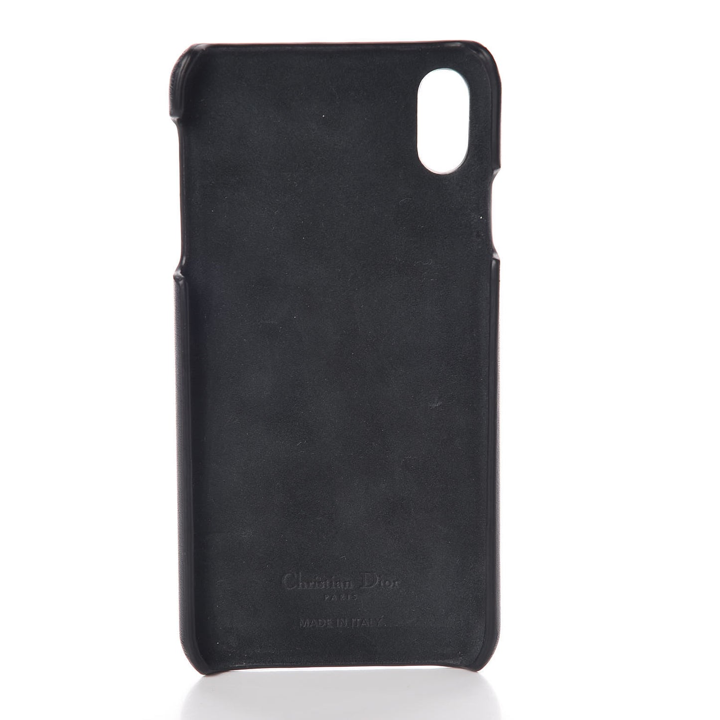 Oblique Calfskin Saddle iPhone X Case Blue