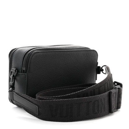 Louis Vuitton Calfskin Aerogram Alpha Wearable Wallet Black 3 of 11