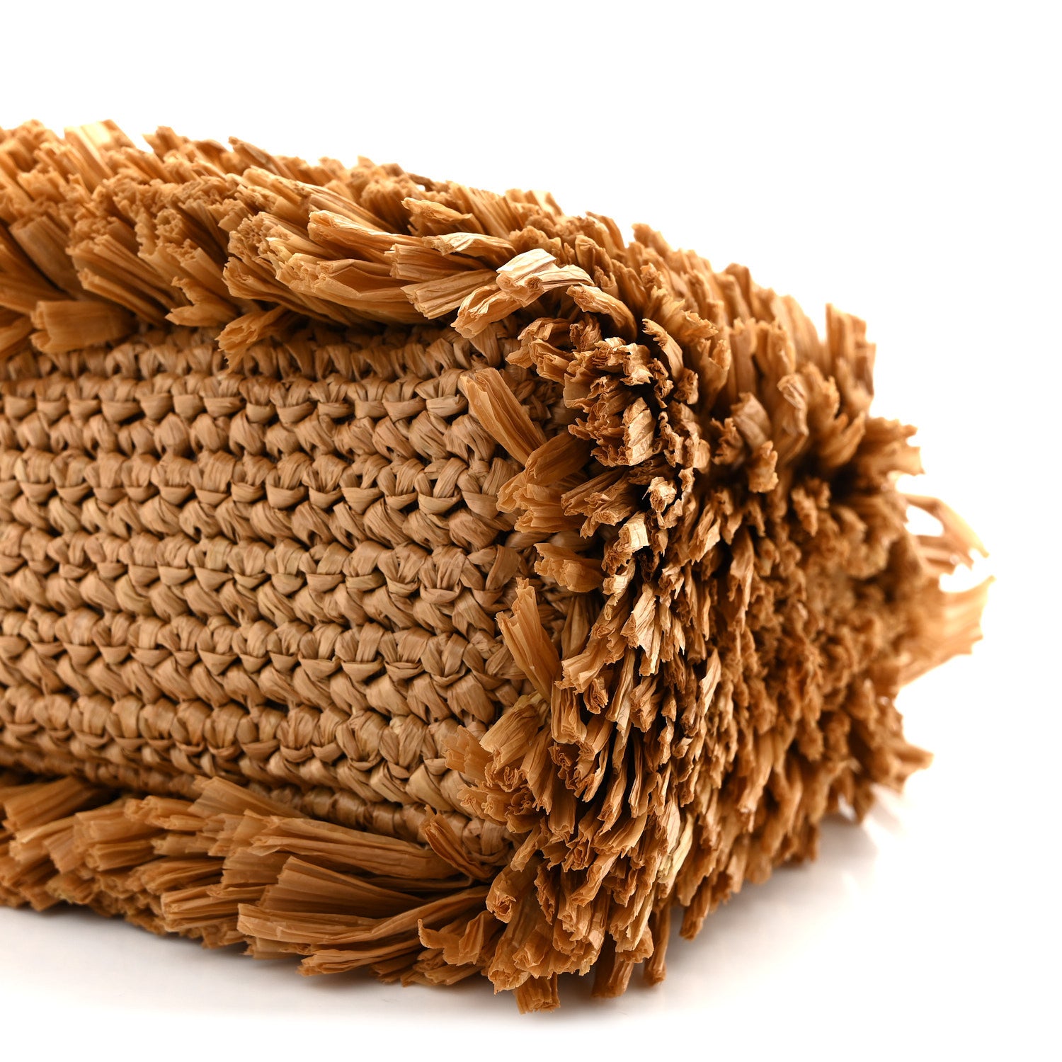 Chanel Raffia Fringe Nano Kelly Shopper Dark Beige 10 of 11