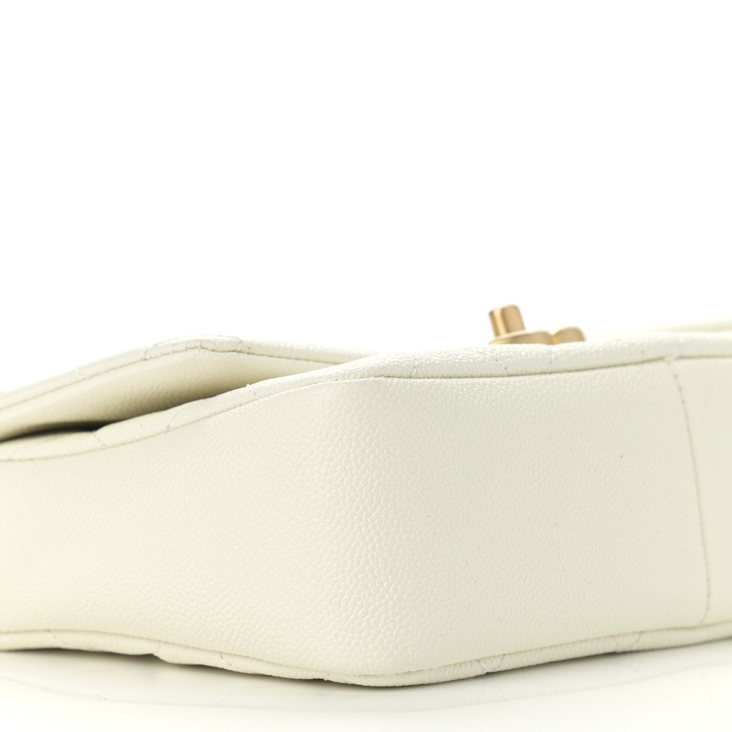Chanel Shiny Caviar Quilted Small Chain Melody Flap White 5 of 12