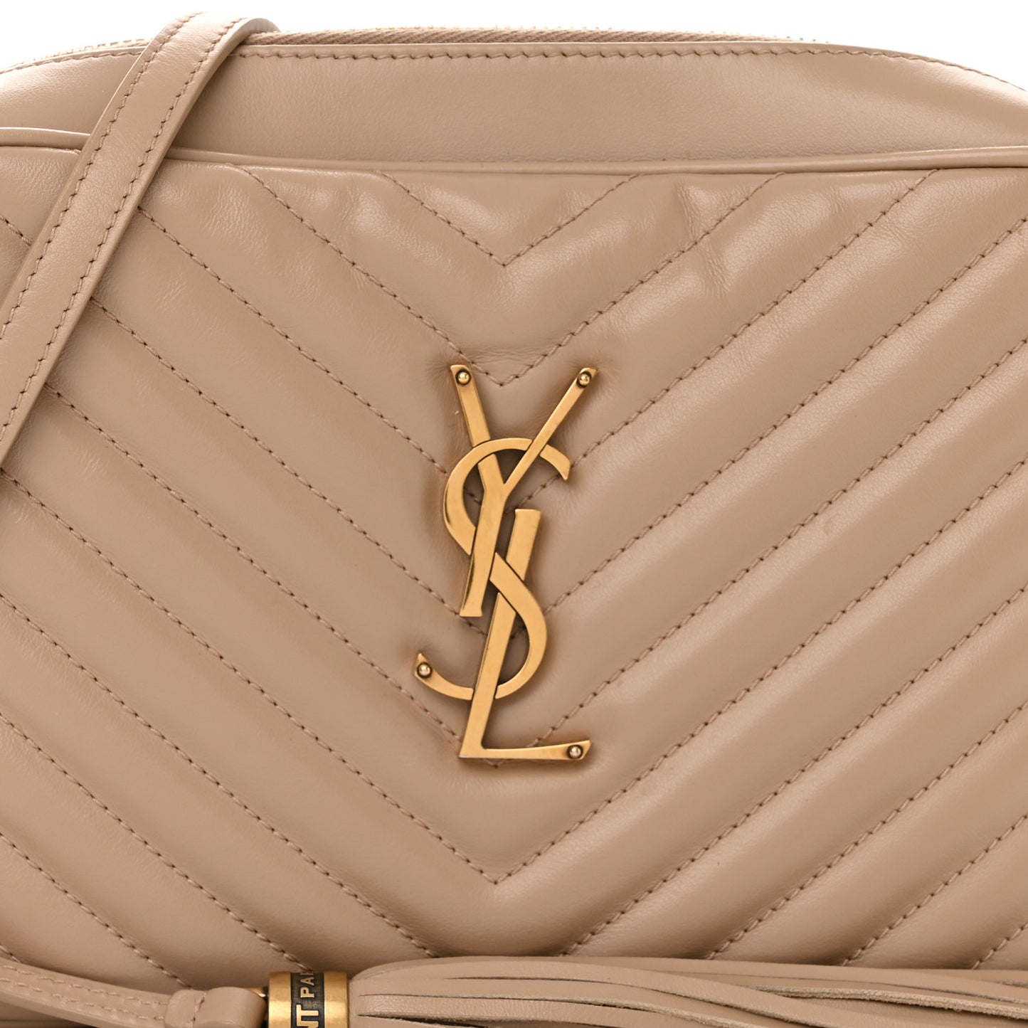 Calfskin Matelasse Monogram Lou Camera Bag Dark Beige