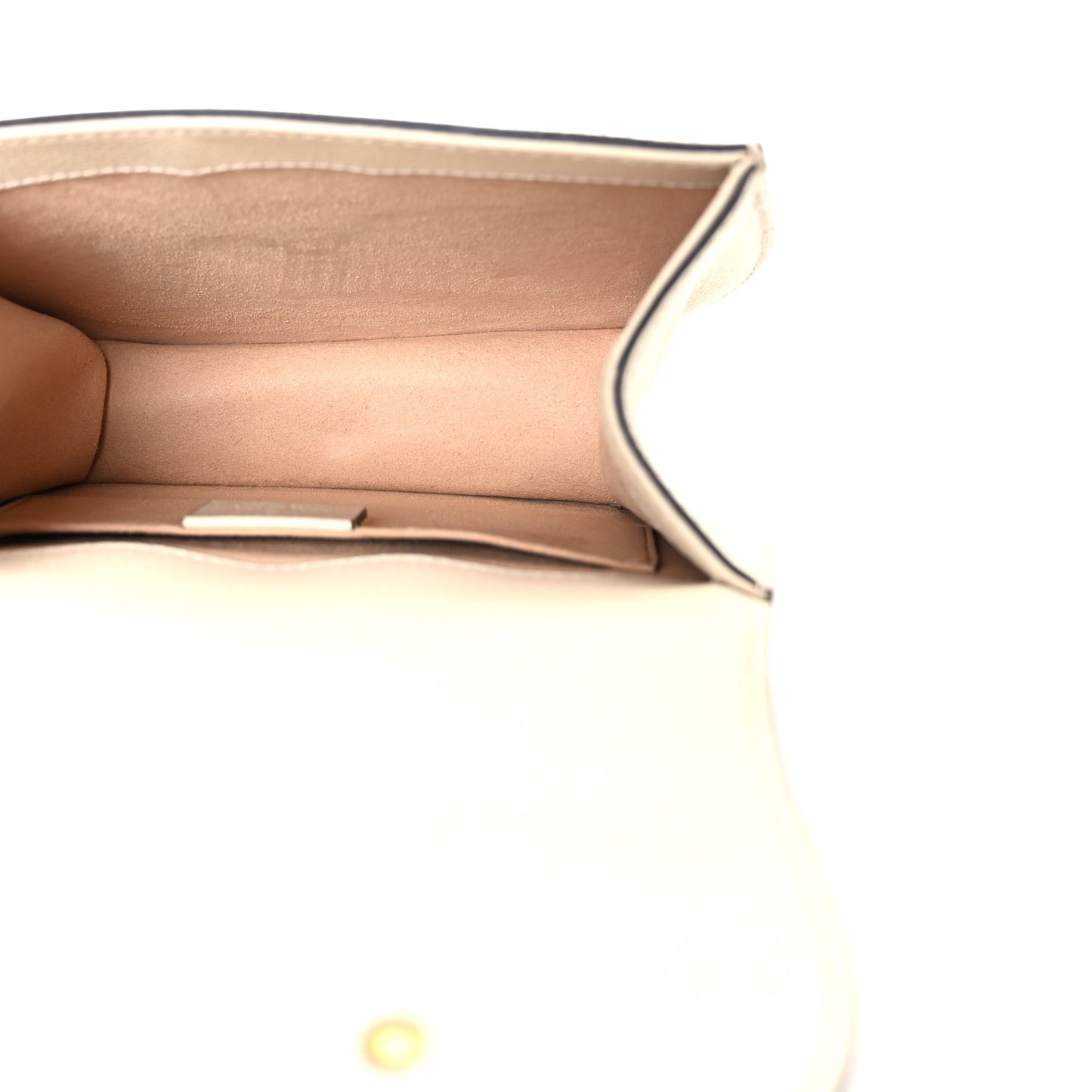 Calfskin Web Stripe Butterfly Small Totem Shoulder Bag White