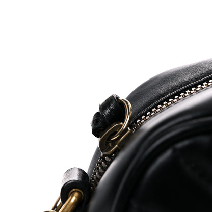 Gucci Calfskin Matelasse Small GG Marmont Chain Shoulder Bag Black 17 of 18