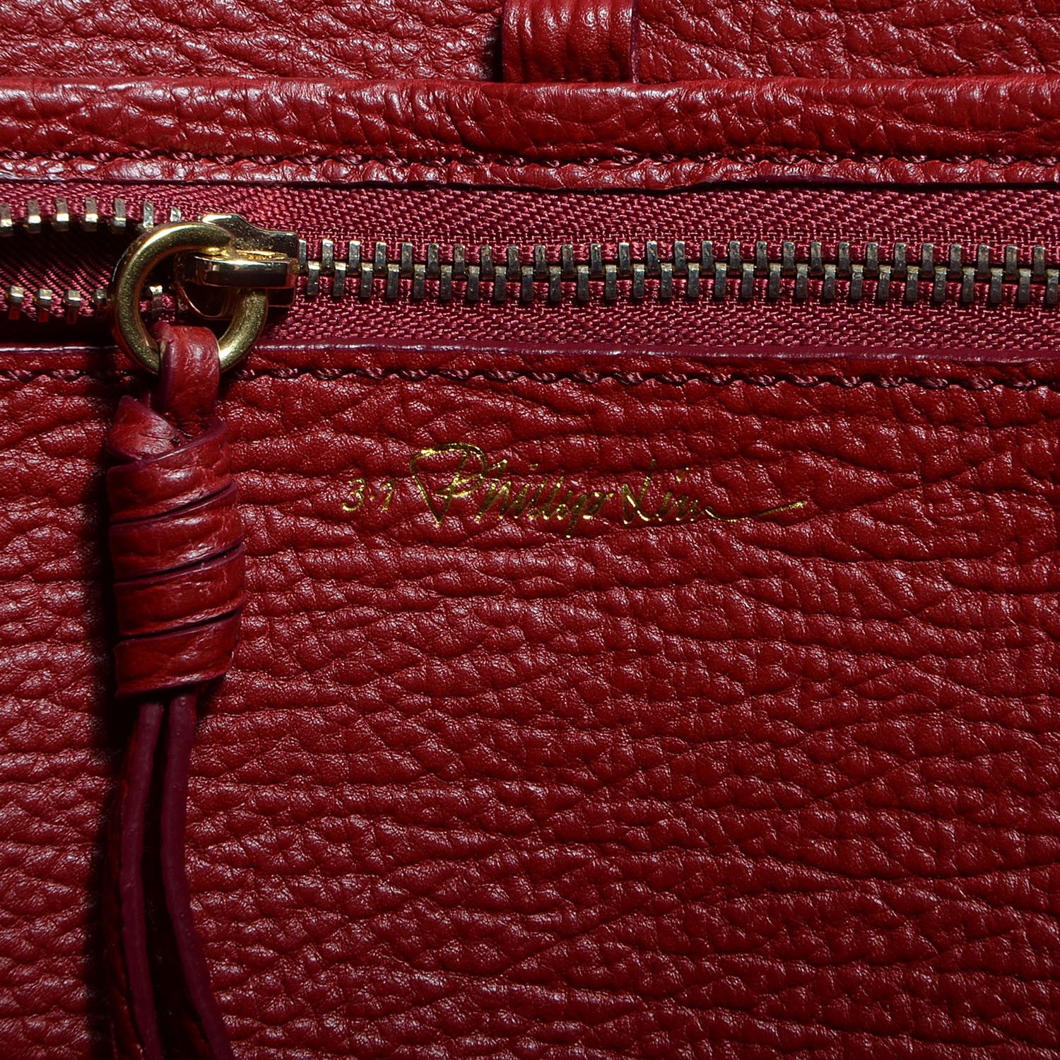 3.1 Phillip Lim Textured Leather Large Pashli Satchel Crimson 9 of 12