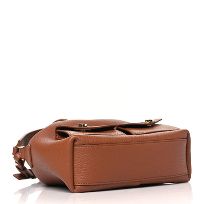 Salvatore Ferragamo Hammered Calfskin Multipocket Bucket Bag Cognac 4 of 10
