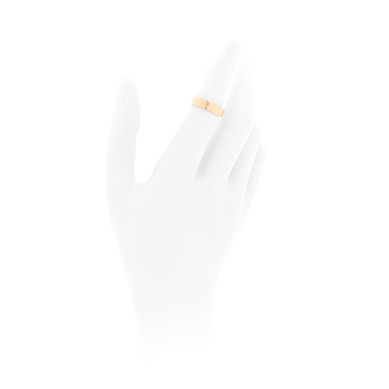 Gucci 18K Yellow Gold 4mm Icon Thin Band Ring 49 5 2 of 6