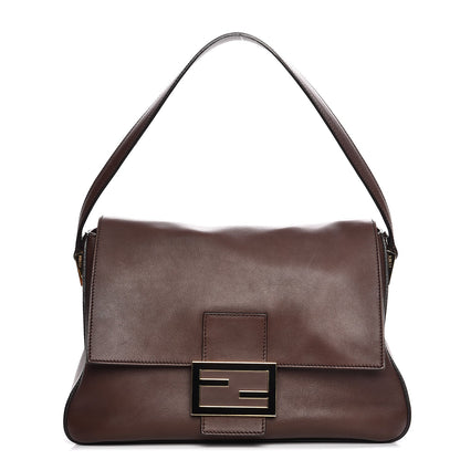 Fendi Vitello Flamingo Enamel Big Forever Mama Baguette Brown 1 of 9