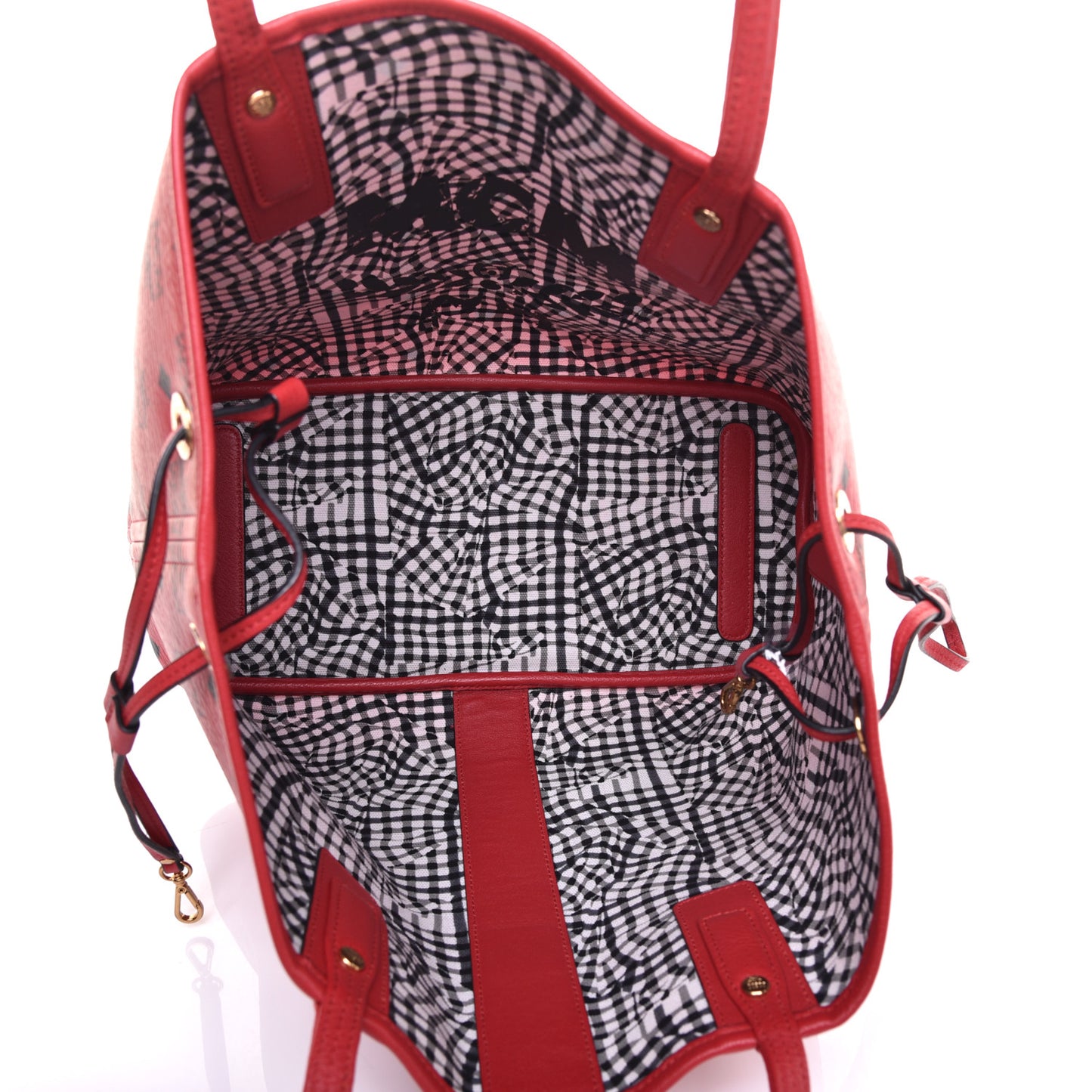 Visetos Medium Liz Reversible Shopper Tote Ruby Red