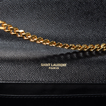 Saint Laurent Grain De Poudre Medium Classic Monogram Kate Satchel Black 11 of 12