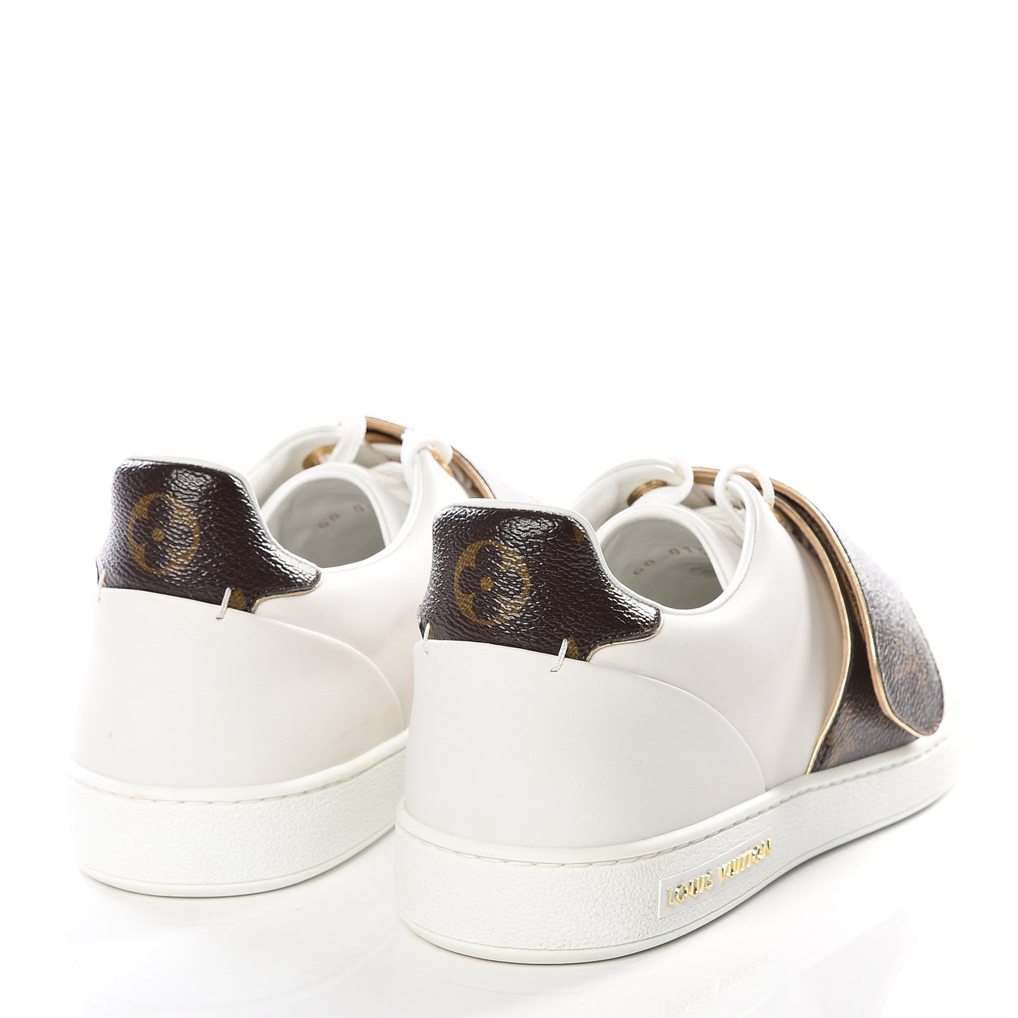 Calfskin Monogram Frontrow Sneaker 39.5 White