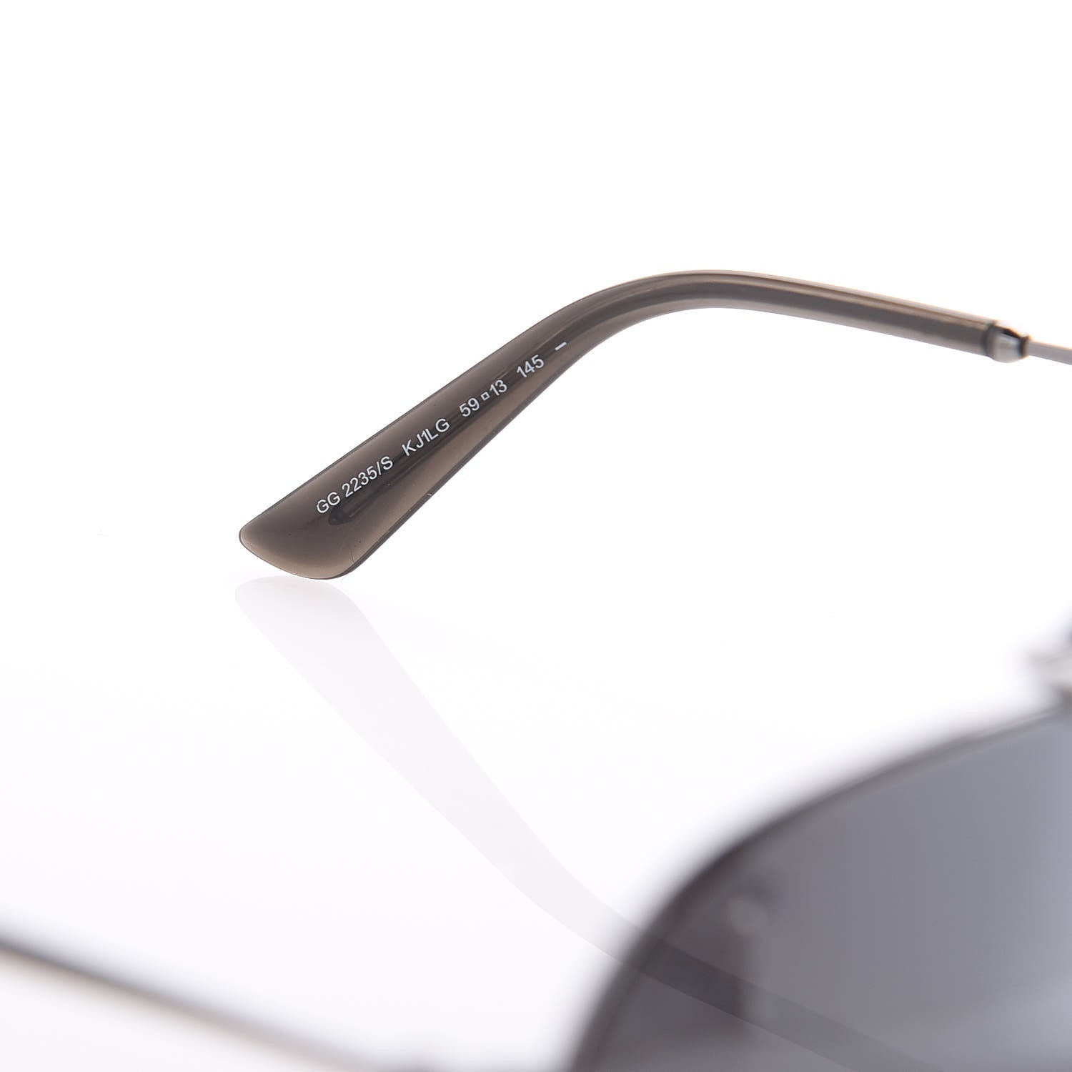 Gucci Bamboo Aviator GG 2235/S Sunglasses Gray Gunmetal 4 of 7