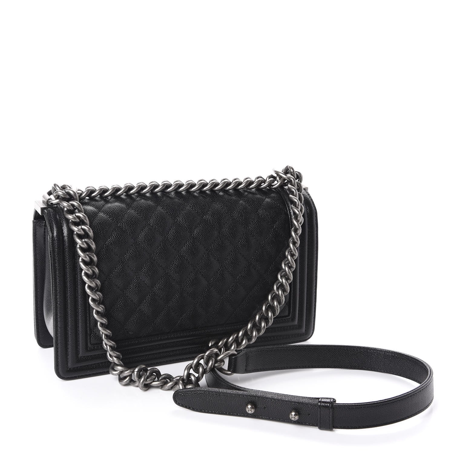 Chanel Caviar Quilted Medium Boy Flap Black 2 of 9