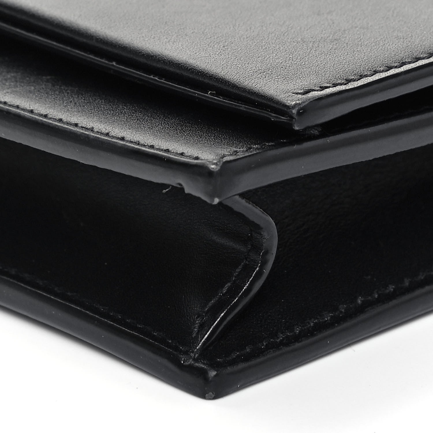 Saint Laurent Smooth Calfskin Classic Monogram Kate Tassel Chain Wallet Black 9 of 9