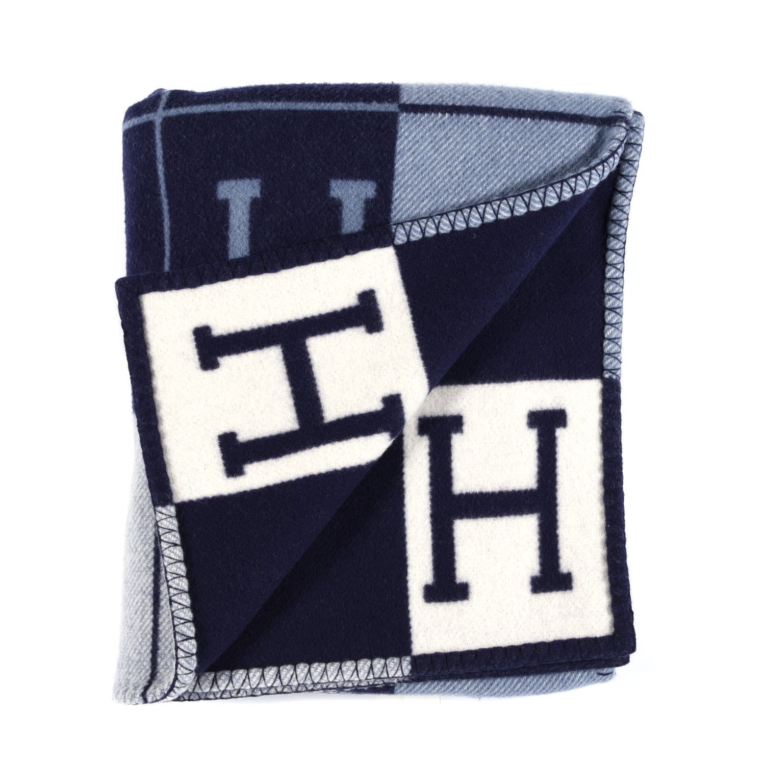Hermes Wool Cashmere Avalon III Blanket Caban Ecru 2 of 3