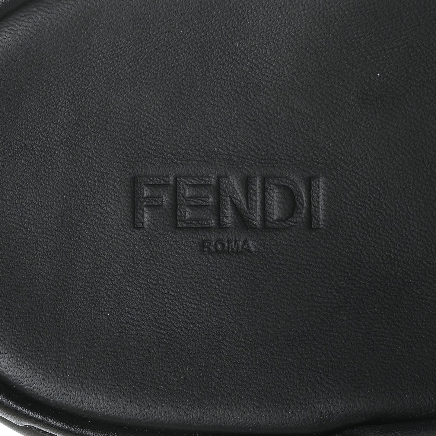 Nappa FF Embossed Mens Slide Sandals 9 Black