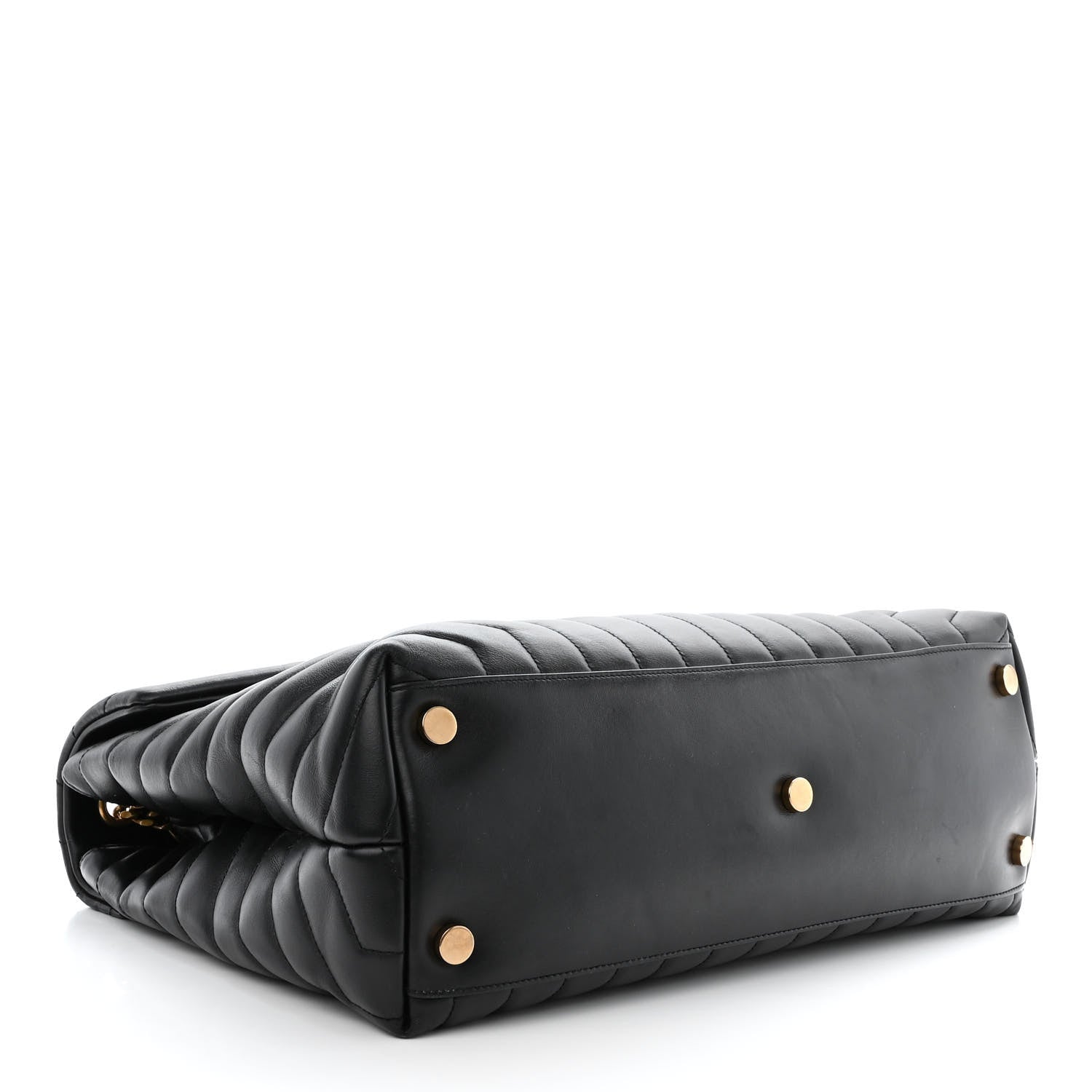 Saint Laurent Calfskin Y Quilted Monogram Large Loulou Chain Satchel Black 4 of 13