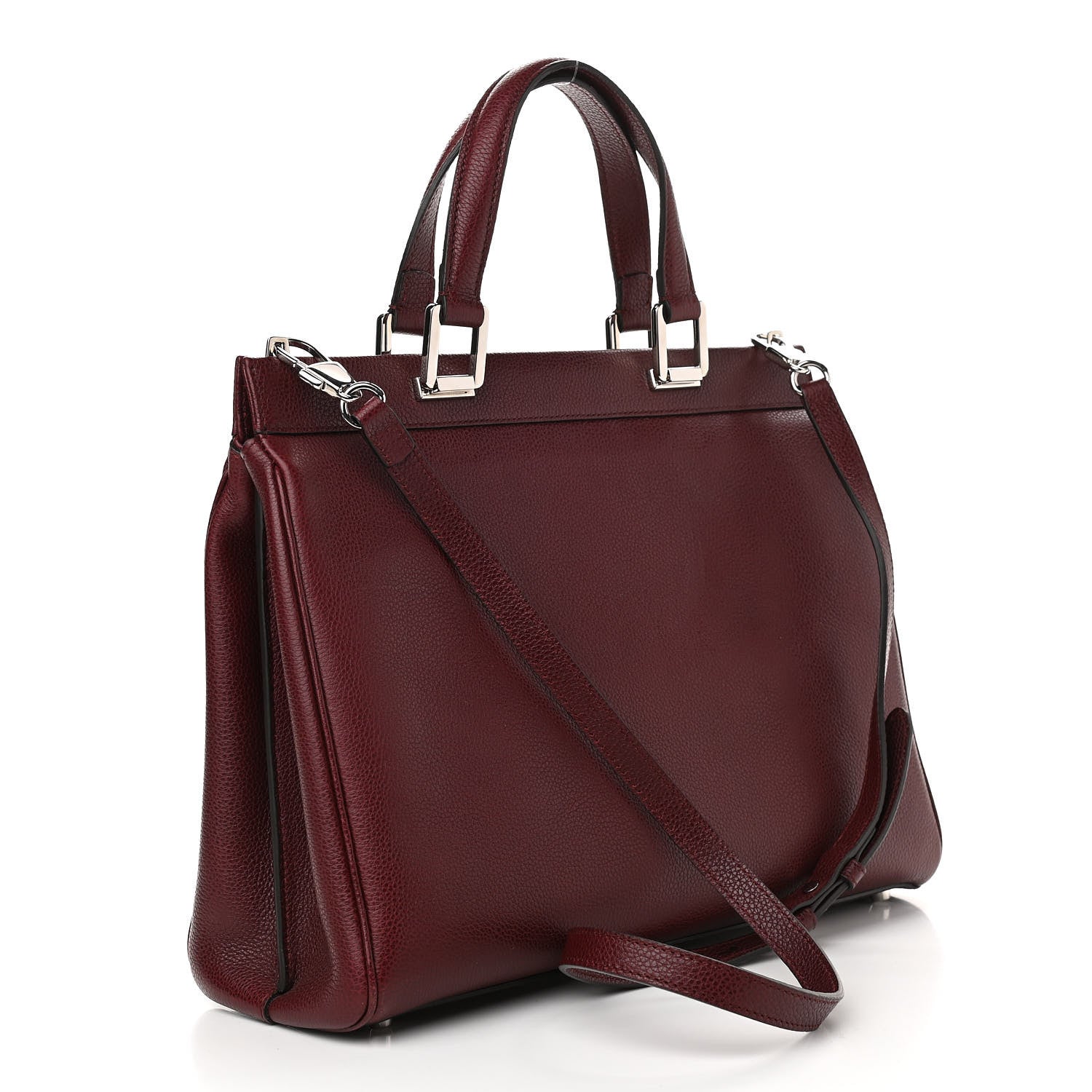 Gucci Grainy Calfskin Medium Zumi Top Handle Bag Vintage Bordeaux 2 of 11