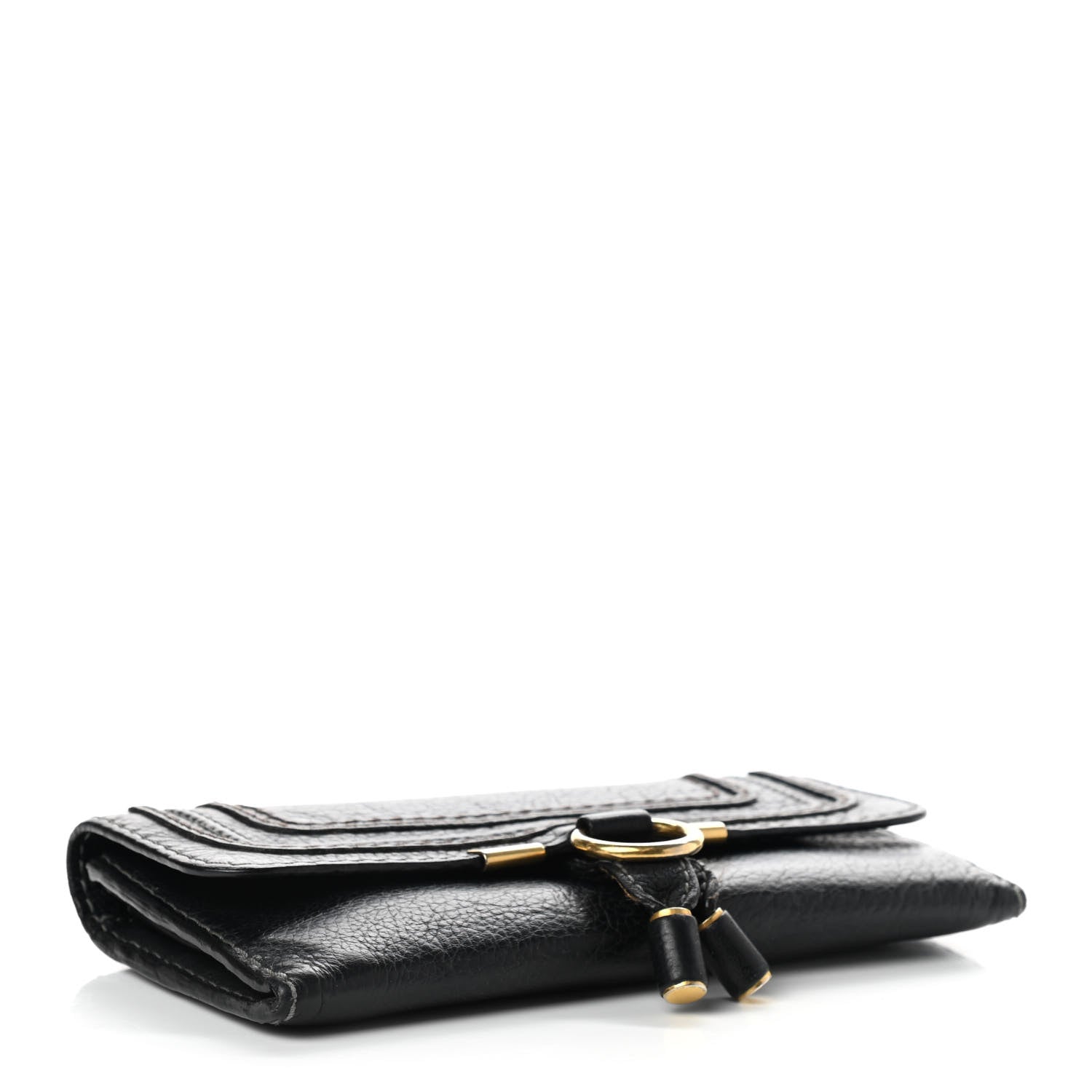 Chloe Calfskin Marcie Continental Flap Wallet Black 4 of 11
