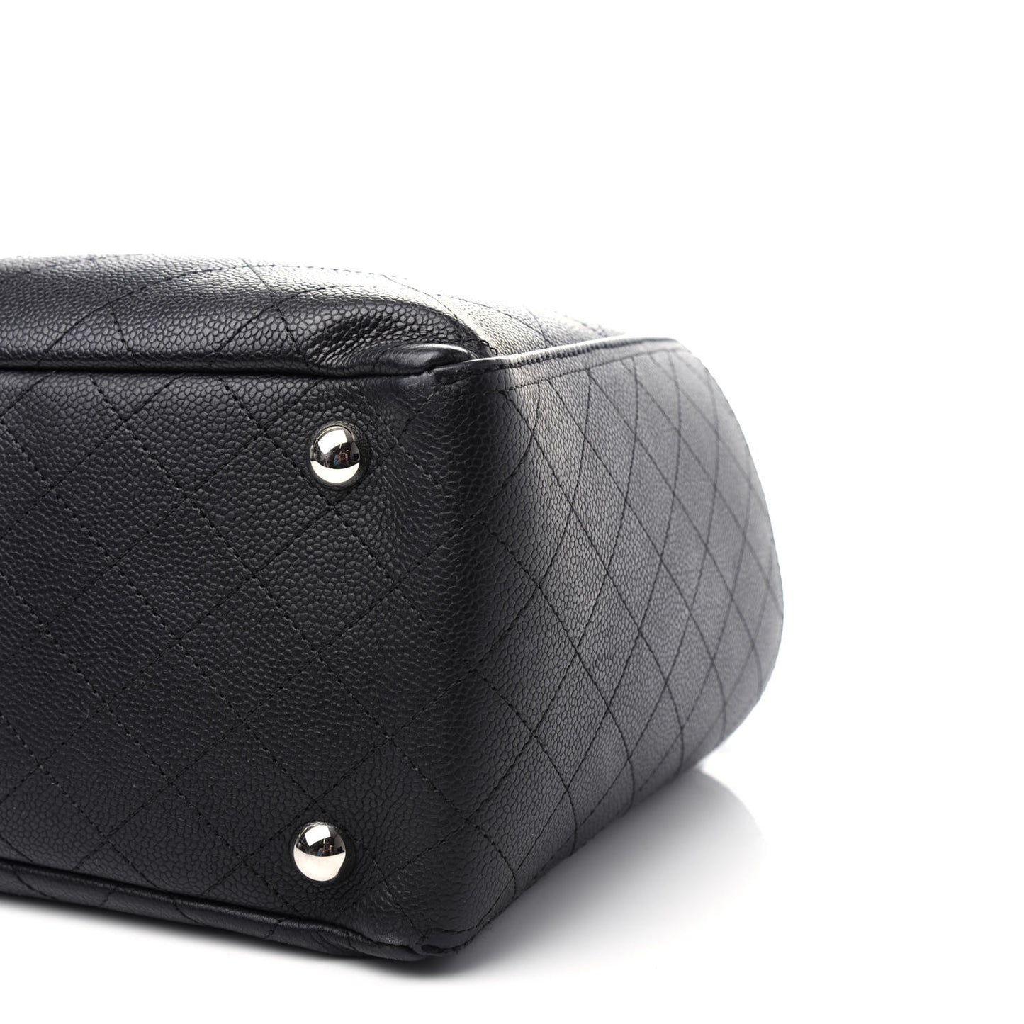 Grained Calfskin CC Pocket Tote Black