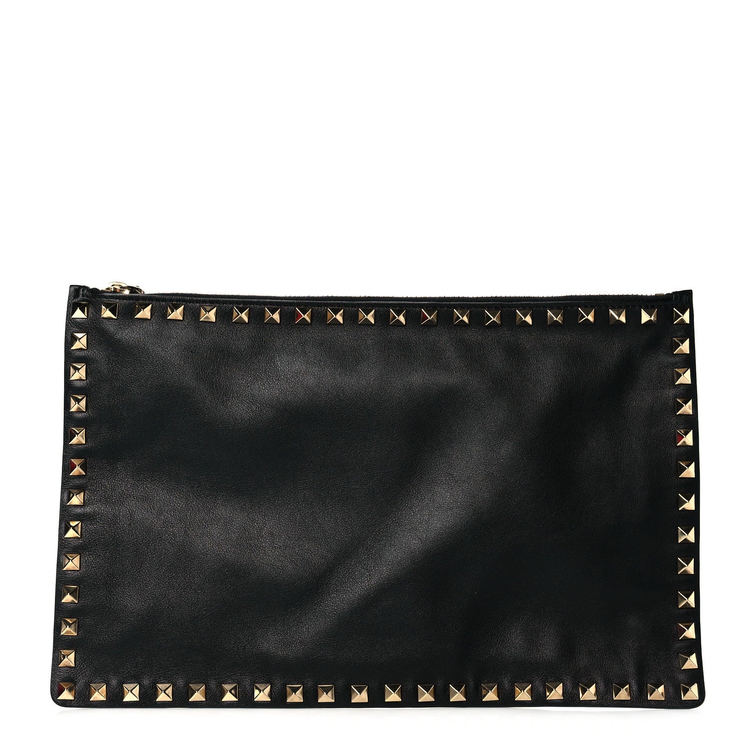 Valentino Garavani Vitello Large Rockstud Zip Pouch Black 1 of 10