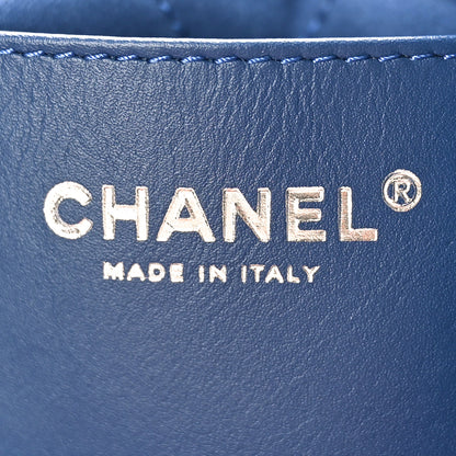 Chanel Washed Denim Quilted Studded Mini Chanel 22 Blue 7 of 11