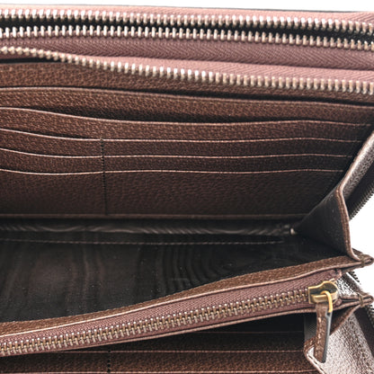 Gucci GG Supreme Monogram Textured Dollar Calfskin Web Ophidia Travel Document Case Beige Ebony New Acero 6 of 9