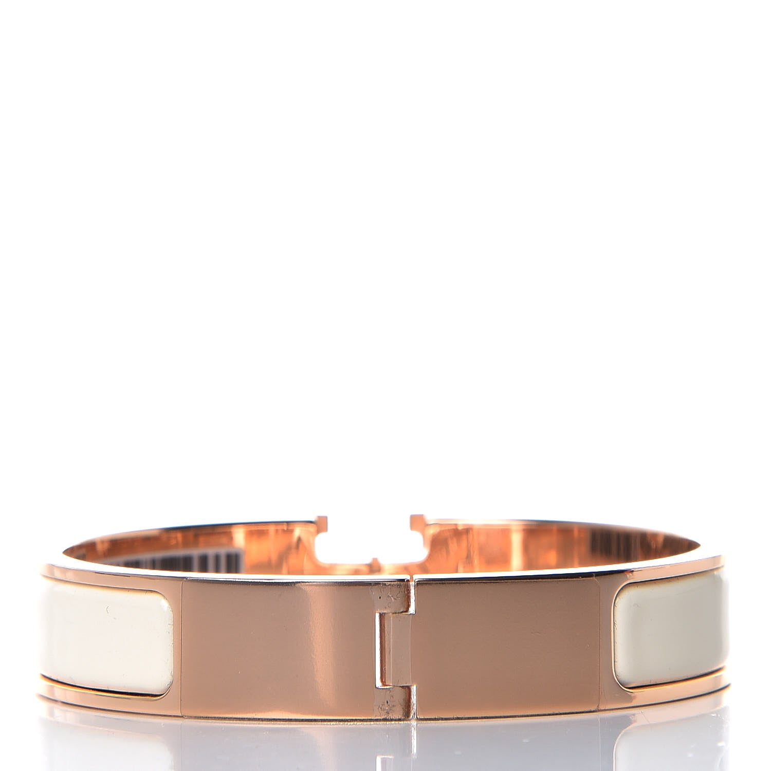 Hermes Enamel Narrow Clic Clac H Bracelet PM Craie 3 of 9