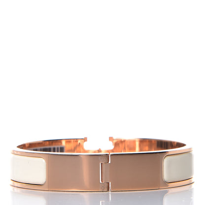 Hermes Enamel Narrow Clic Clac H Bracelet PM Craie 3 of 9