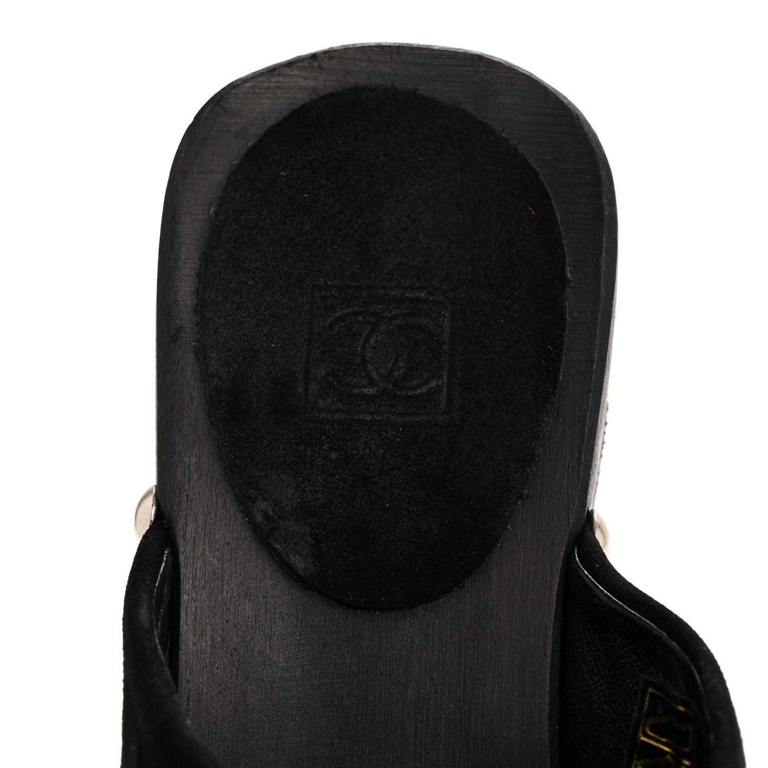 Chanel Suede CC Clogs 37 Black 8 of 9