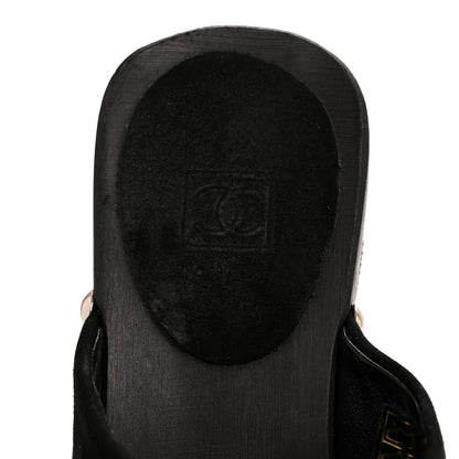 Chanel Suede CC Clogs 37 Black 8 of 9