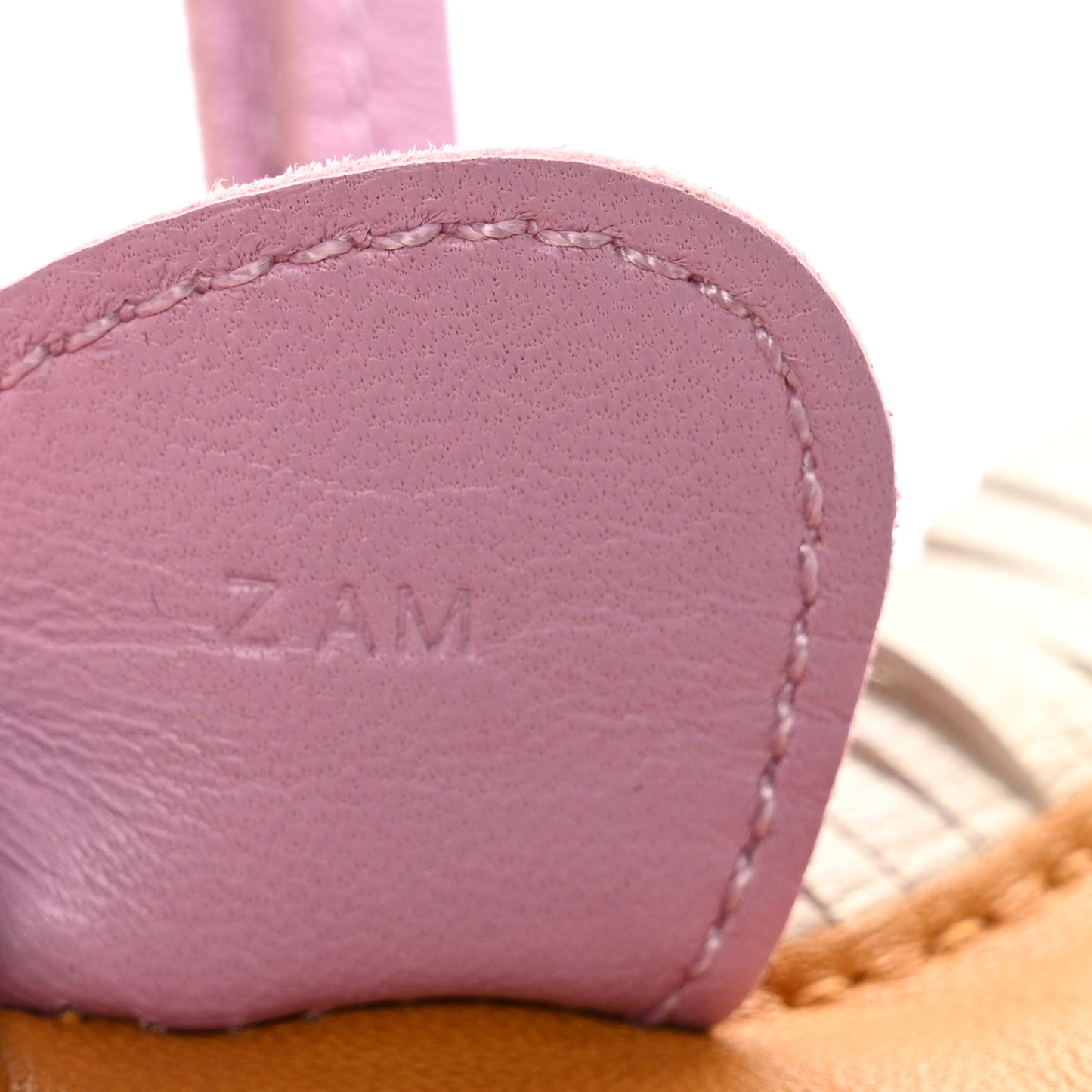 Milo Lambskin Grigri Rodeo Horse Bag Charm MM Sesame Mauve Sylvestre Craie