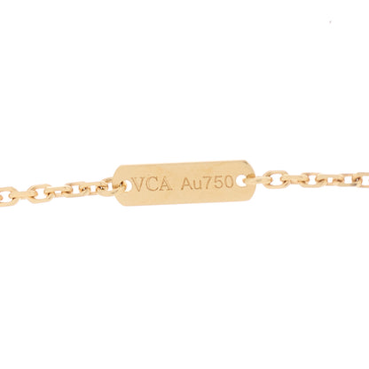 Van Cleef & Arpels 18K Yellow Gold Mother of Pearl Vintage Alhambra Pendant Necklace 5 of 5