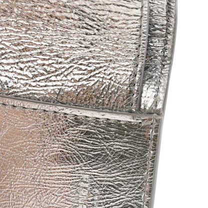 Bottega Veneta Metallic Calfskin Intrecciato Bifold Zip Wallet Silver 7 of 11