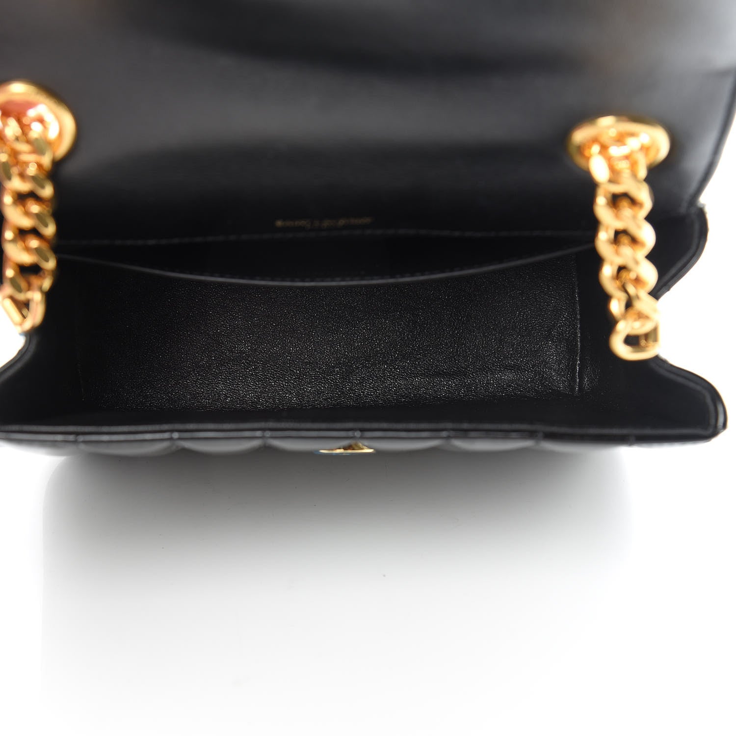 Saint Laurent Patent Calfskin Matelasse Monogram Medium Vicky Chain Bag Black 5 of 12