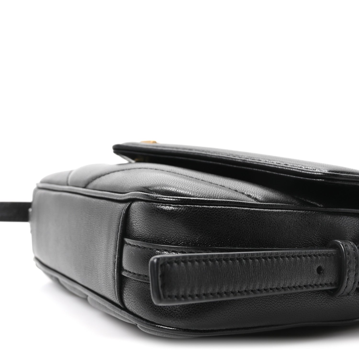 Saint Laurent Lambskin Quilted Monogram Toy Loulou Crossbody Bag Black 10 of 10