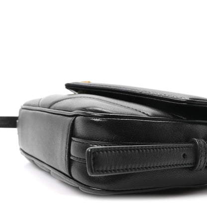 Saint Laurent Lambskin Quilted Monogram Toy Loulou Crossbody Bag Black 10 of 10