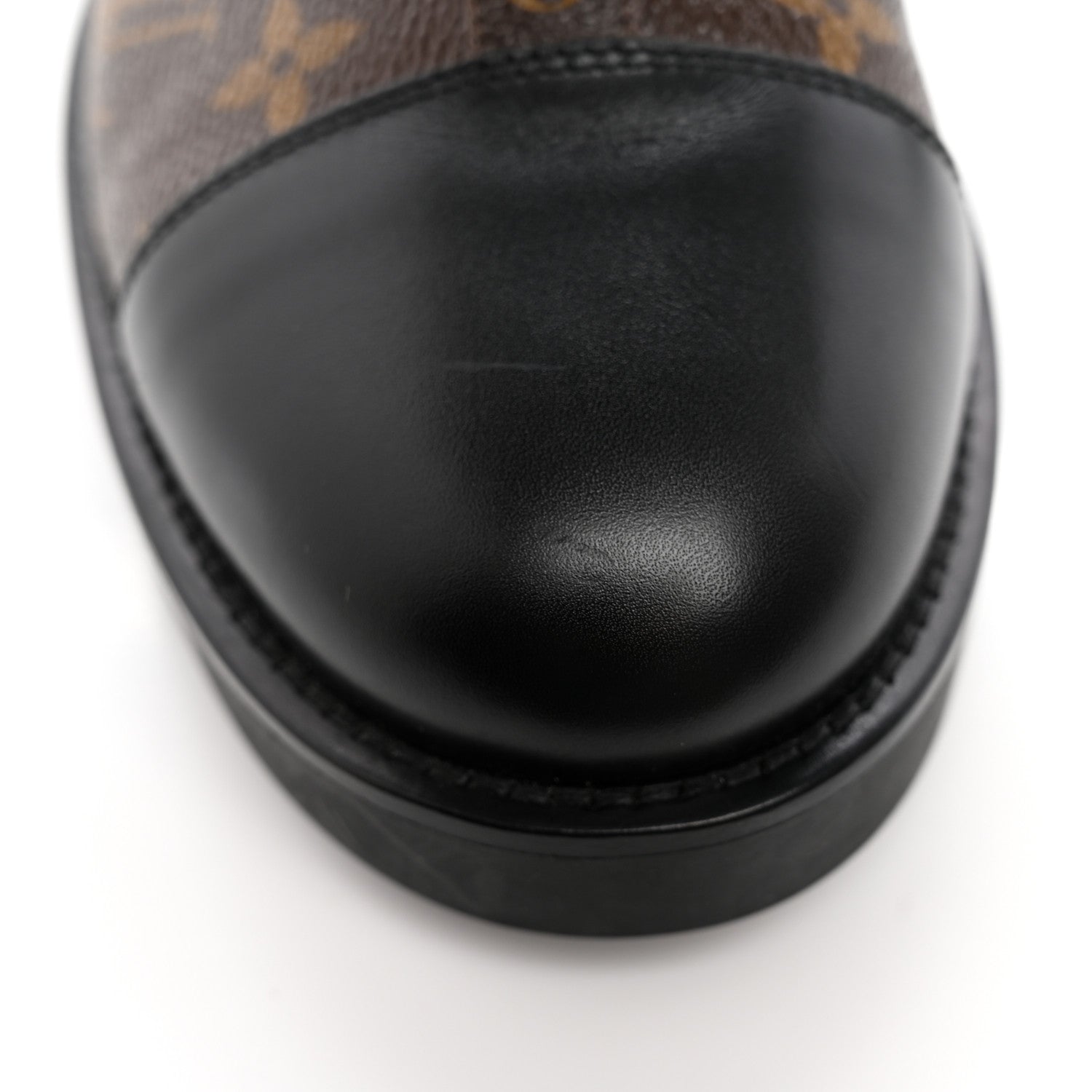 Louis Vuitton Calfskin Monogram Wonderland Flat Ranger Boots 40 Black 13 of 14