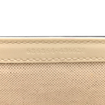Gucci Boarded Dyana Lux Calfskin Web Mini Bamboo 1947 Top Handle Bag  Mystic White 7 of 13