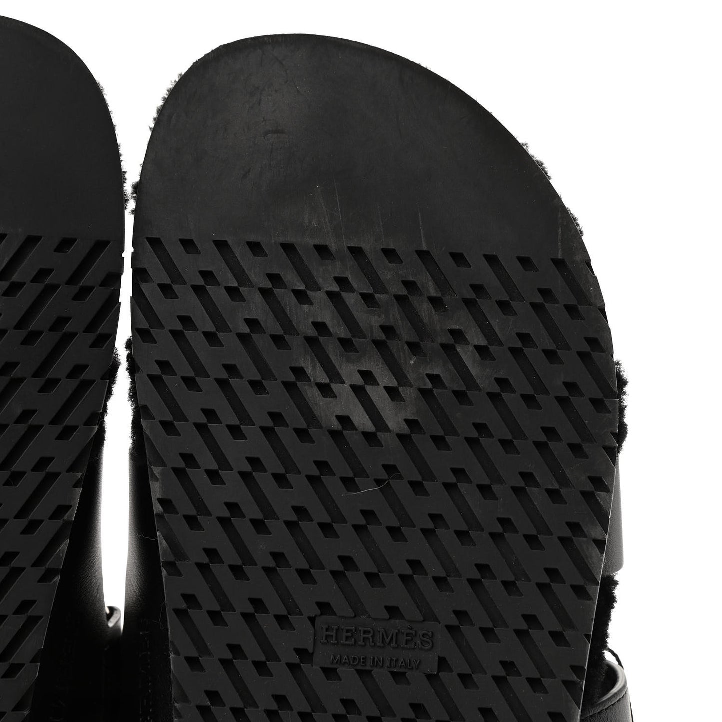 Calfskin Woolskin Womens Chypre Sandals 40 Black