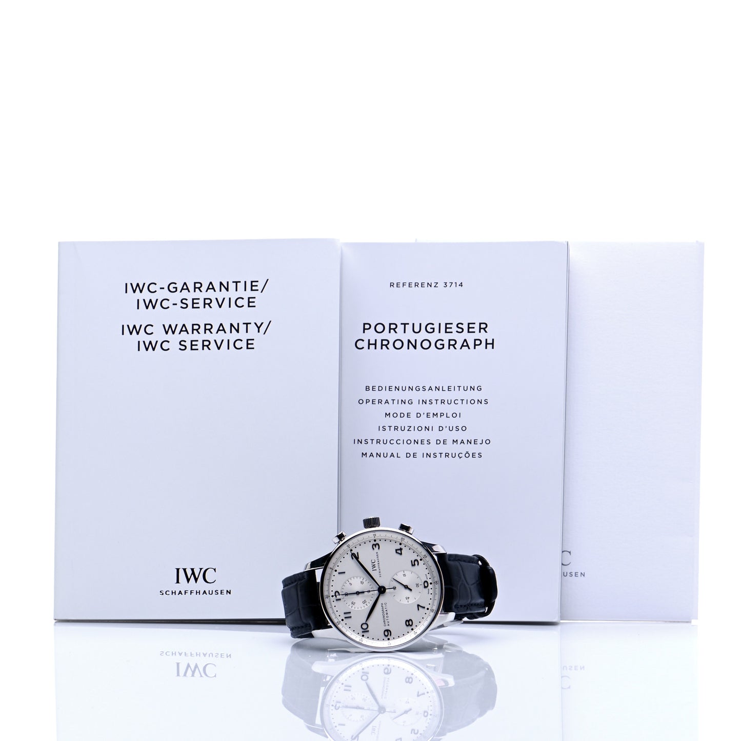 Stainless Steel Alligator 41mm Portugieser Chronograph Automatic Watch IW371417