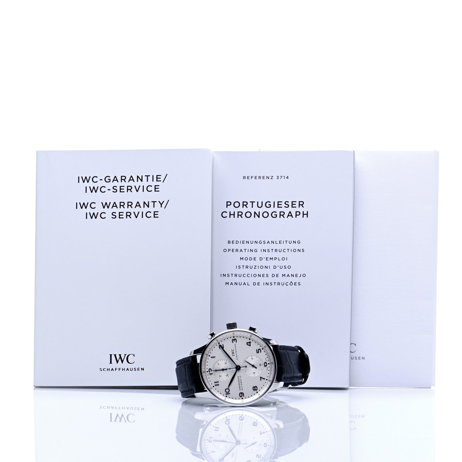 IWC Stainless Steel Alligator 41mm Portugieser Chronograph Automatic Watch IW371417 14 of 14