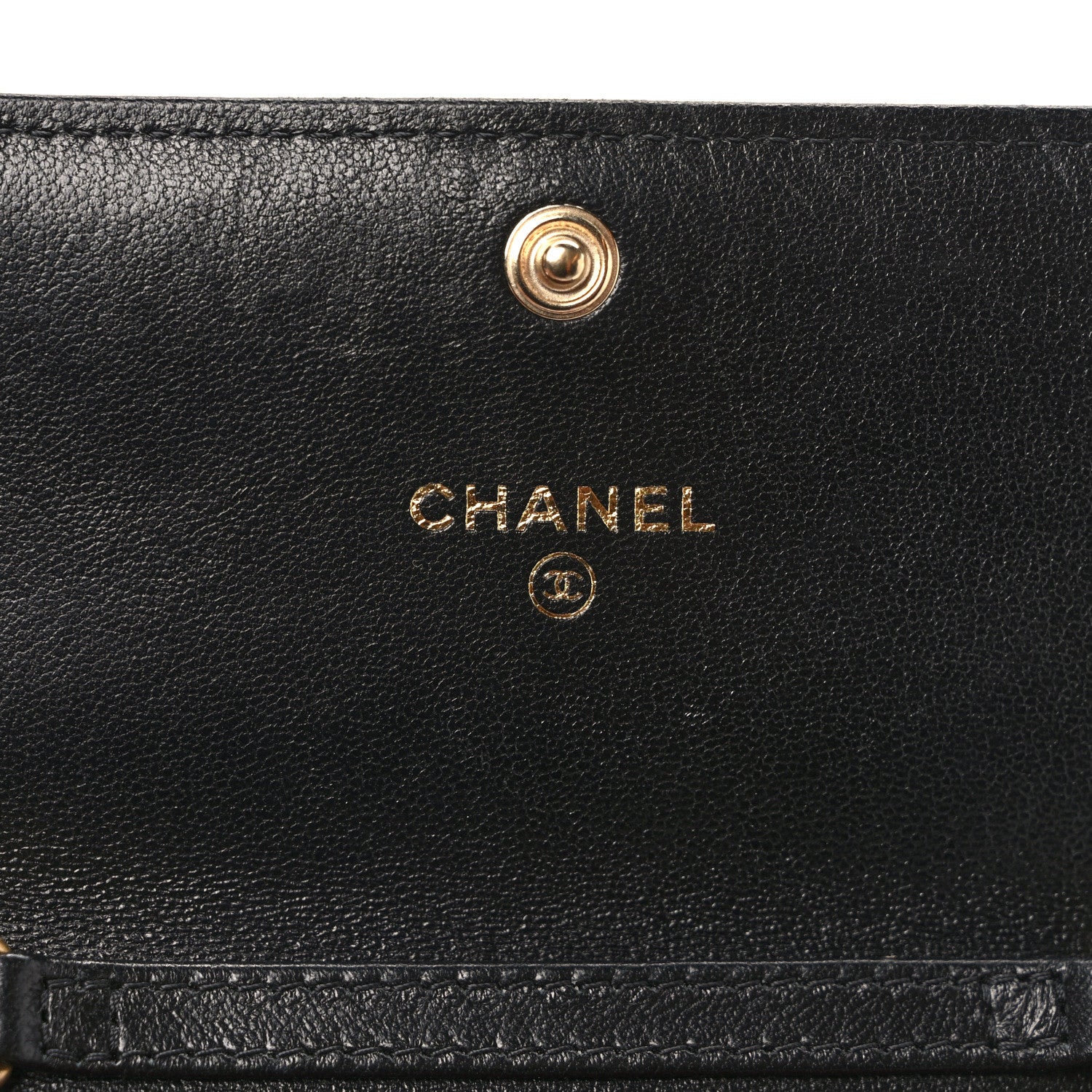 Chanel Lambskin Quilted Chanel 19 Flap Coin Purse With Chain Black 6 of 9