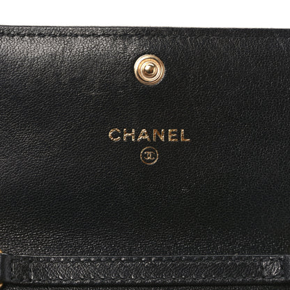 Chanel Lambskin Quilted Chanel 19 Flap Coin Purse With Chain Black 6 of 9