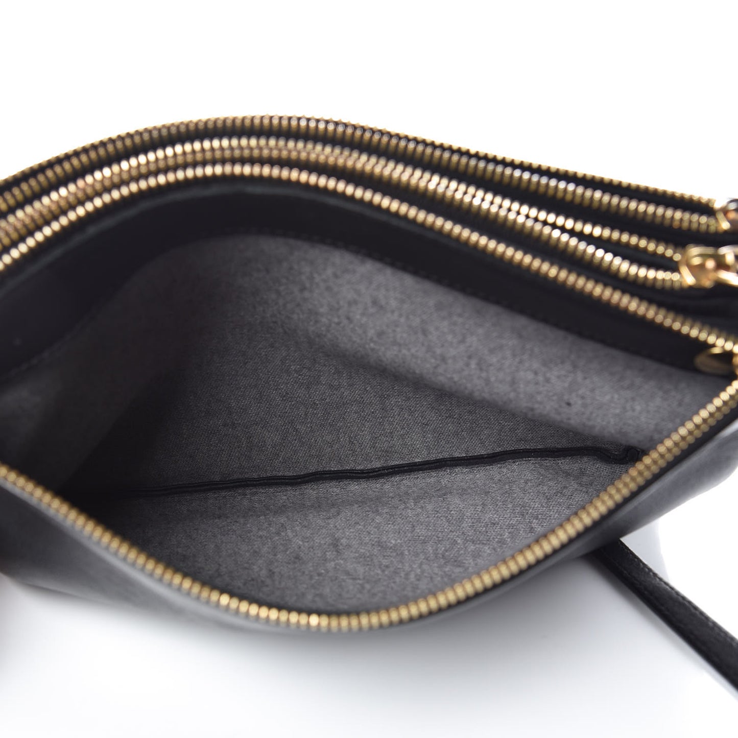 Lambskin Large Trio Crossbody Bag Black